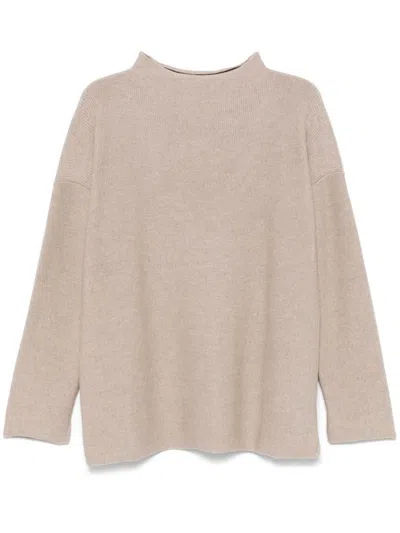 Daniela Gregis Wool Turtle-neck Sweater In Beige