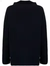 Daniela Gregis Oversized Knit Sweater Mock Neck In Black