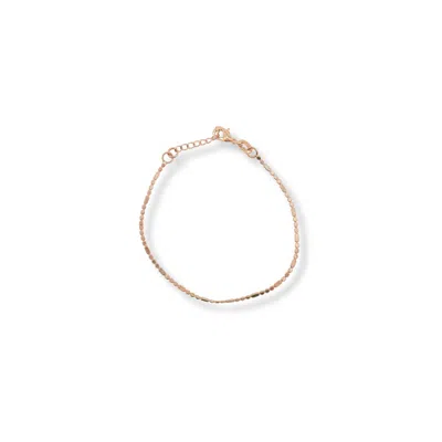 Daniela Janette Women's Gold Flat Beaded Bar Bracelet