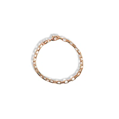 Daniela Janette Women's Gold Vintage-inspired Rounded Box Chain Bracelet