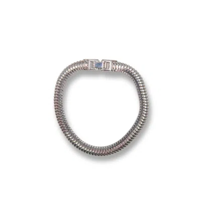 Daniela Janette Women's Silver Vintage Inspired Smooth Snake Bracelet
