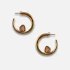 Daniela Millan Jewelry Knot Hoop Earrings In Gold