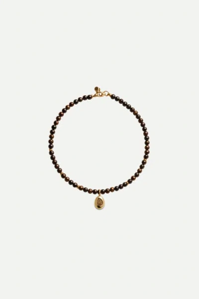 Daniela Millan Jewelry Lucky Beaded Necklace In Brown