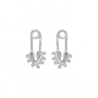 Daniela Salcedo Women's Topos Heart Clip Mini Earrings In Silver