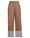 Danielapi Woman Pants Camel Size 10 Cotton In Beige
