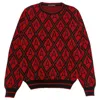 Daniele Alessandrini - Red/black Sweater R003 W00055 Crew Neck In Red