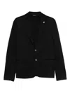 Daniele Alessandrini Tailored Black Blazer With Two-button Closure In Black