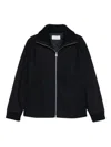 Daniele Alessandrini Minimalist Black Jacket With Front Zipper And Quilted Lining In Black