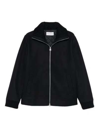 DANIELE ALESSANDRINI BLACK JACKET WITH ZIP CLOSURE DANIELE ALESSANDRINI