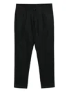 Daniele Alessandrini Black Linen Trousers With Tailored Silhouette In Black