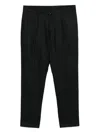 Daniele Alessandrini Black Linen Trousers With Tailored Silhouette