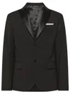 Daniele Alessandrini Single-breasted Blazer With Shiny Lapels In Black