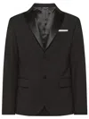 Daniele Alessandrini Single-breasted Blazer With Shiny Lapels In Black