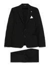 Daniele Alessandrini Black Single Breasted Suit In Black