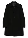 Daniele Alessandrini Black Wool Blend Coat