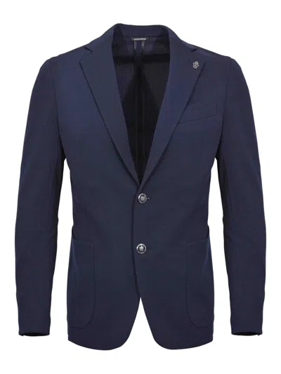 Daniele Alessandrini Single-breasted Jacket In Blue
