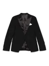 Daniele Alessandrini Black Blazer With Glossy Lapels In Black