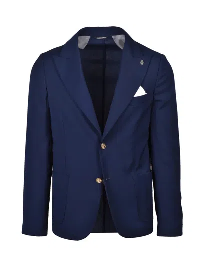DANIELE ALESSANDRINI BLAZER JACKET POLYESTER VISCOSE ELASTANE - MULTICOLOR