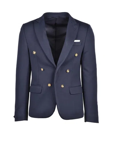 Daniele Alessandrini Blue Polyester Jacket