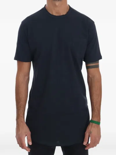 Daniele Alessandrini Chest-pocket Crew-neck T-shirt In Blue