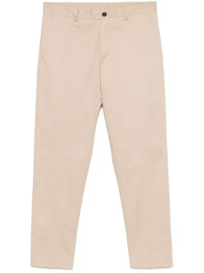 Daniele Alessandrini Classic Trousers In Beige Cotton In Neutral