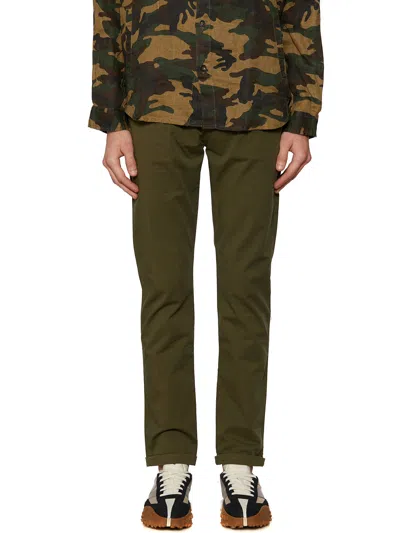 Daniele Alessandrini Cotton Chino Pants In Green