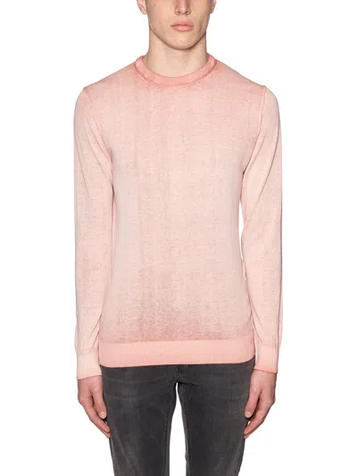 Daniele Alessandrini Cotton Crew Neck Sweater In Pink