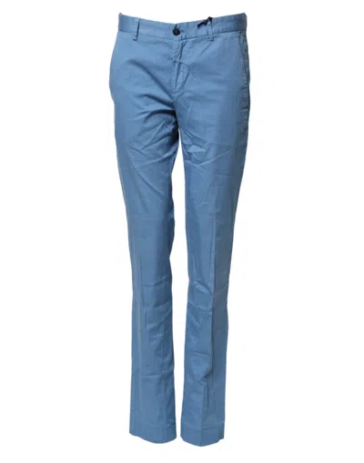 Pre-owned Daniele Alessandrini Cotton Mid Waist Straight Men Men's Jeans () In Blue