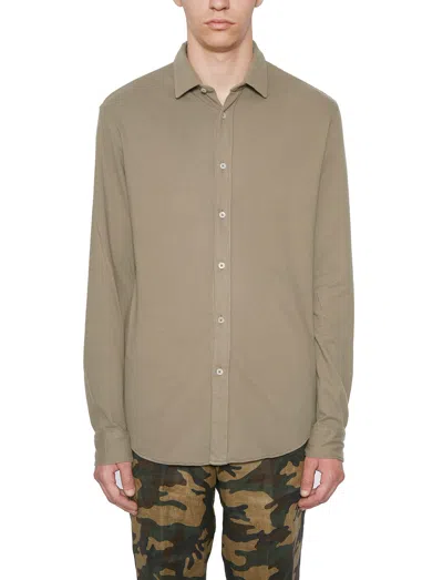 Daniele Alessandrini Cotton Shirt In Brown