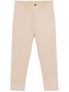 Daniele Alessandrini Classic Trousers In Beige Cotton In Nude