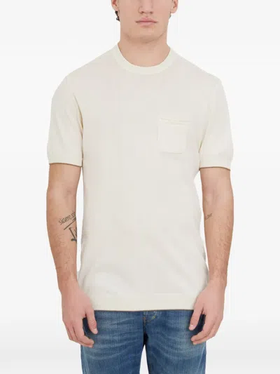 Daniele Alessandrini Crew-neck Chest-pocket T-shirt In White