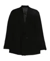 Daniele Alessandrini Double-breasted Black Blazer With Wide Lapels In Black