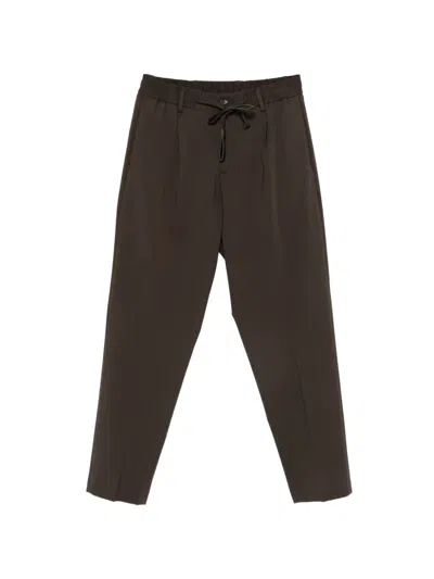 Daniele Alessandrini Drawstring Elasticated-waist Trousers In Brown