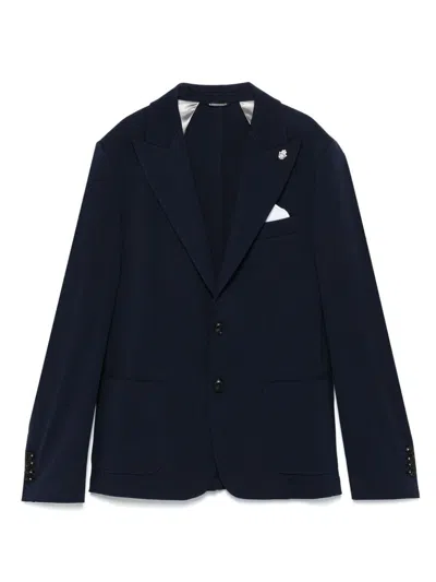 Daniele Alessandrini Elegant Navy Blue Cotton Blazer