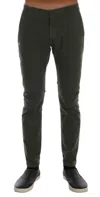 Daniele Alessandrini Elegant Slim Fit Men's Chinos In Black