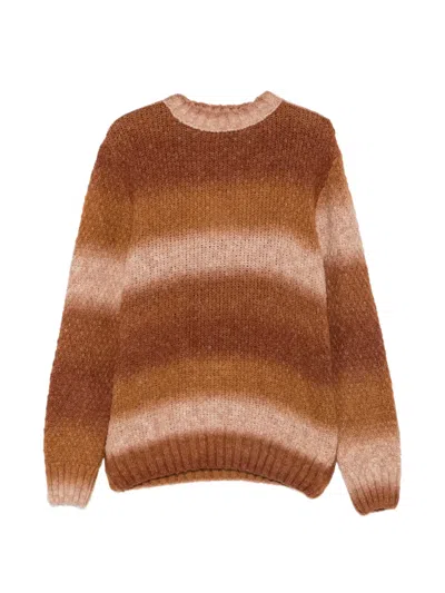 Daniele Alessandrini Gradient-effect Knitted Sweater In Brown