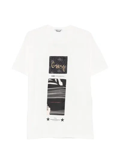 Daniele Alessandrini Graphic-print Patch-detail T-shirt In White