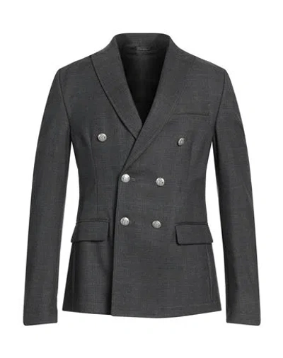 Daniele Alessandrini Homme Couture Paris Man Blazer Lead Size 42 Polyester, Viscose, Elastane In Gray