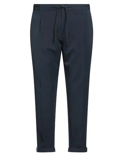 Daniele Alessandrini Homme Couture Paris Man Pants Navy Size 38 Polyester, Viscose, Elastane In Blue
