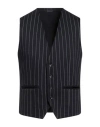 Daniele Alessandrini Homme Couture Paris Man Tailored Vest Midnight Blue Size 38 Viscose, Polyamide,