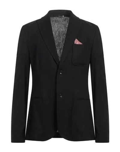 Daniele Alessandrini Homme Man Blazer Black Size 44 Linen, Viscose