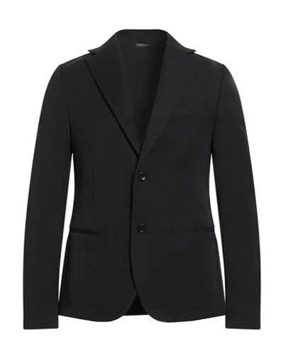 Daniele Alessandrini Homme Man Blazer Black Size 44 Polyester, Viscose, Elastane