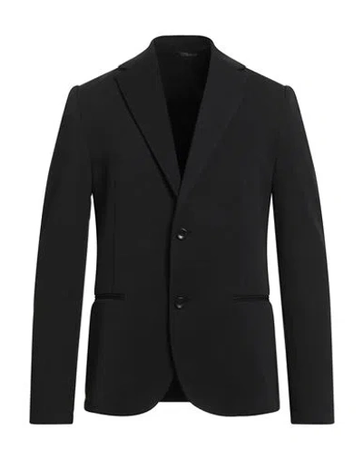Daniele Alessandrini Homme Man Blazer Black Size 46 Polyester, Elastane