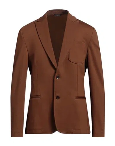 Daniele Alessandrini Homme Man Blazer Brown Size 42 Viscose, Polyamide, Elastane