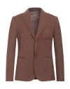 Daniele Alessandrini Homme Man Blazer Brown Size 44 Polyester, Viscose, Elastane
