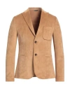 Daniele Alessandrini Homme Man Blazer Camel Size 36 Polyester, Polyamide, Elastane