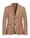 Daniele Alessandrini Homme Man Blazer Camel Size 36 Polyester, Viscose, Elastane In Beige
