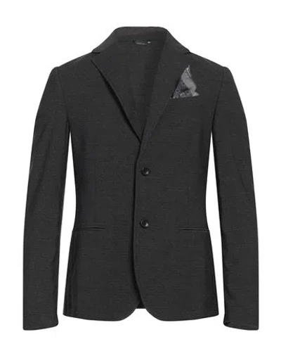 Daniele Alessandrini Homme Man Blazer Charcoal Size 42 Polyester, Viscose, Elastane In Grey