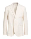 Daniele Alessandrini Homme Man Blazer Cream Size 42 Linen, Viscose