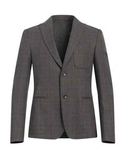 Daniele Alessandrini Homme Man Blazer Dark Brown Size 38 Polyester, Viscose, Elastane